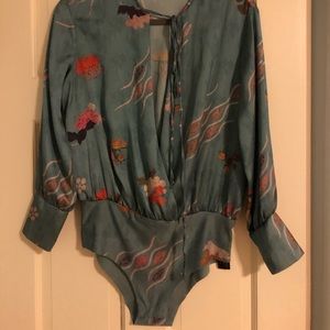 Zara silk bodysuit
